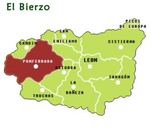 Rutas camino de santiago guia gourmet el bierzo mapa 1